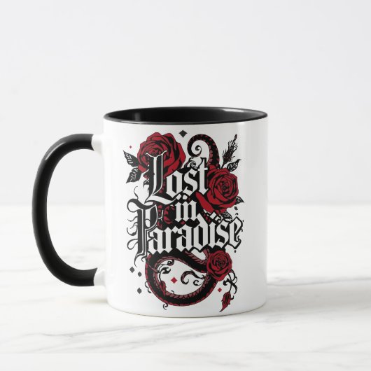 Mug Citation de style tatouage romantique foncé (Gauche)