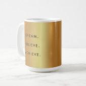 Mug Citation de succès de texte personnalisé rêve atte (Devant gauche)