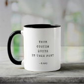 Mug Citation de texte personnalisée Machine minimalist
