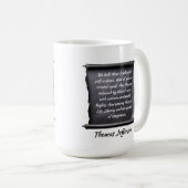 Mug citation de Thomas Jefferson poursuite du bonheur (Devant droit)