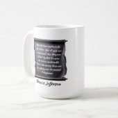 Mug citation de Thomas Jefferson poursuite du bonheur (Devant gauche)