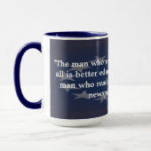 Mug Citation de Thomas Jefferson sur les journaux (Gauche)