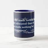 Mug Citation de Thomas Jefferson sur les journaux (Centre)
