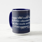 Mug Citation de Thomas Jefferson sur les journaux (Devant gauche)