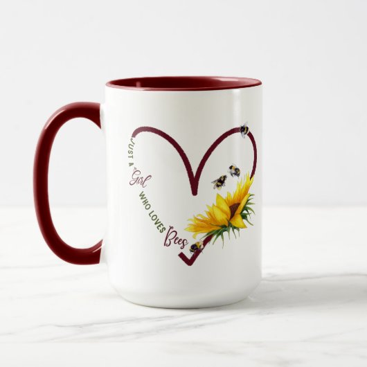Mug Citation de tournesol BEE GIRL Red Heart (Gauche)