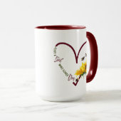 Mug Citation de tournesol BEE GIRL Red Heart (Devant droit)