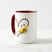 Mug Citation de tournesol BEE GIRL Red Heart (Devant gauche)