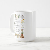 Mug Citation de tournesol et herbes de jardin et de bi (Devant gauche)