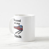 Mug Citation de train électrique concentré sur mon tra (Devant gauche)