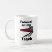 Mug Citation de train électrique concentré sur mon tra (Gauche)