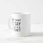 Mug Citation de travail drôle (Devant gauche)