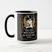 Mug Citation de typographie moderne tendance Gold noir (Gauche)