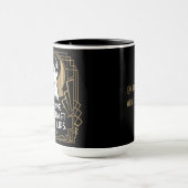 Mug Citation de typographie moderne tendance Gold noir (Centre)