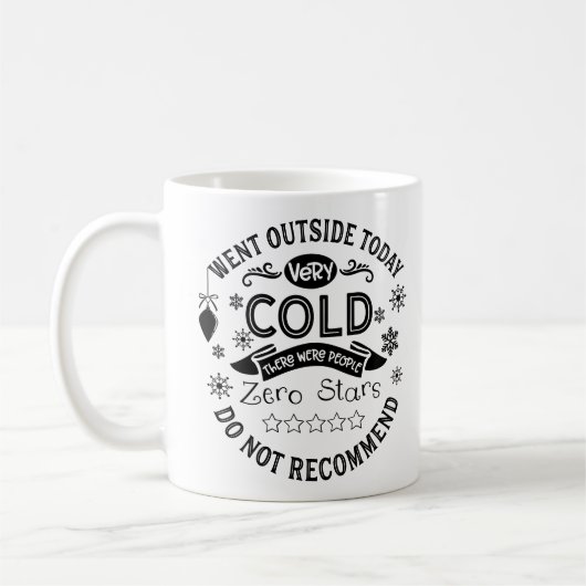 Mug Citation de vacances de Noël d'hiver (Gauche)