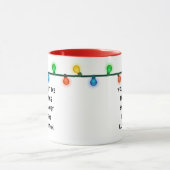 Mug Citation de vacances de Noël Lumières de Noël (Centre)