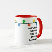 Mug Citation de vacances de Noël Lumières de Noël (Devant droit)