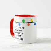 Mug Citation de vacances de Noël Lumières de Noël (Devant gauche)