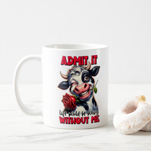 Mug Citation De Vache Drôle (Avec donut)
