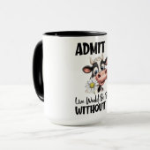Mug Citation De Vache Drôle/Dit (Devant gauche)