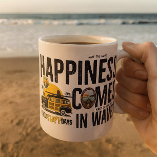 Mug Citation de van de plage Surf Bonheur vient en vag