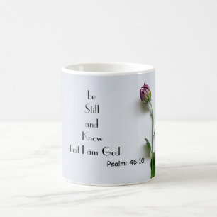 Mug Citation de vers bibliques psaume 46h10 matin tass