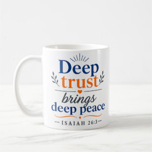 Mug Citation de verset biblique sur une confiance prof