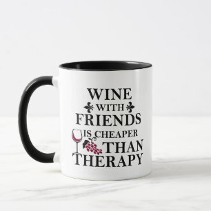 Mug Citation de vin drôle et amis