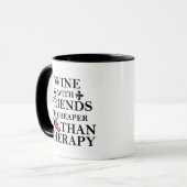 Mug citation de vin drôle pour amis étudiants (Devant gauche)