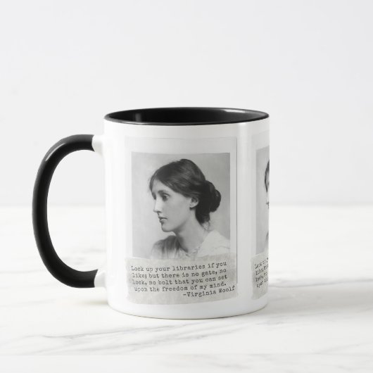 Mug Citation de Virginia Woolf - Icônes de l'histoire  (Gauche)