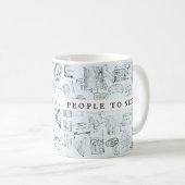 Mug Citation de voyage des timbres de passeport de Wan (Devant droit)