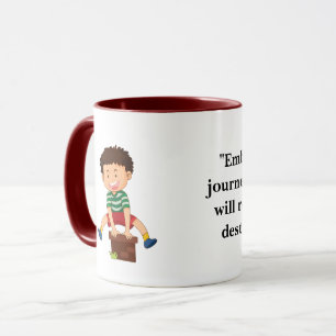 Mug Citation de voyage en noir gras