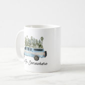 Mug Citation de voyage sur la route de camping Allons  (Devant gauche)
