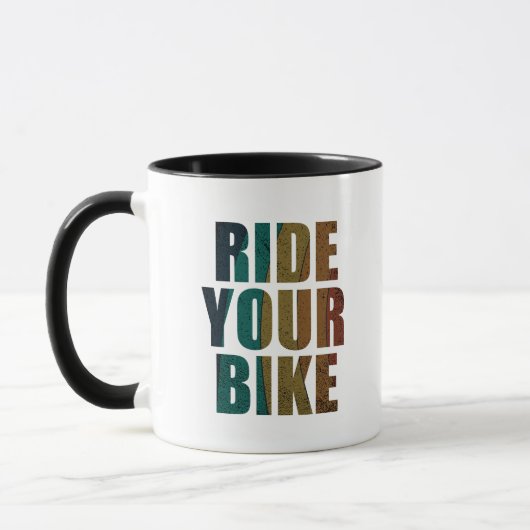 Mug Citation de VTT motivationnelle - Cyclisme drôle (Gauche)