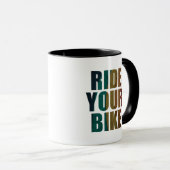 Mug Citation de VTT motivationnelle - Cyclisme drôle (Devant droit)