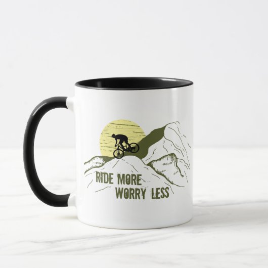 Mug Citation de VTT motivationnelle - Cyclisme drôle (Gauche)