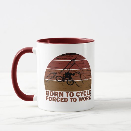Mug Citation de VTT motivationnelle - Cyclisme drôle (Gauche)