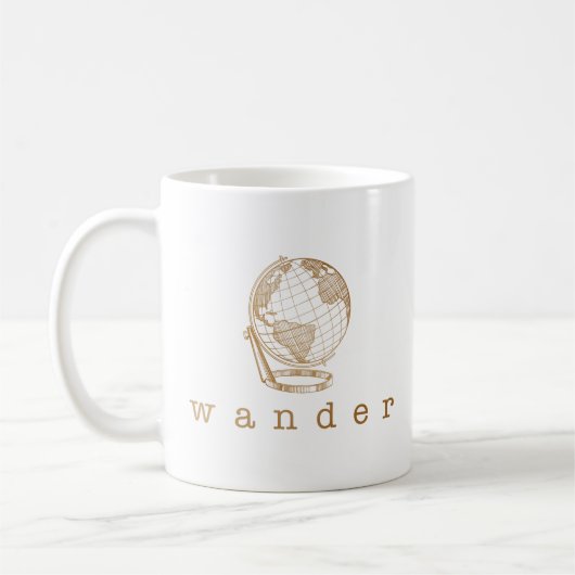 Mug Citation de Wander Gold Globe pour les amateurs de (Gauche)