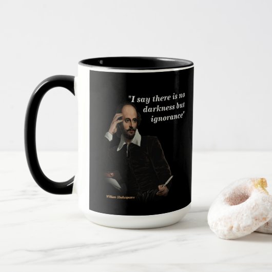 Mug Citation De William Shakespeare Sur L'Ignorance (Avec donut)