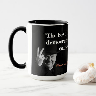 Mug Citation de Winston Churchill sur la démocratie