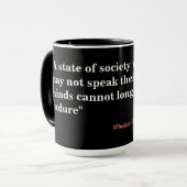 Mug Citation De Winston Churchill Sur La Liberté D'Exp (Devant gauche)