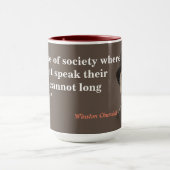 Mug Citation De Winston Churchill Sur La Liberté D'Exp (Centre)