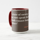 Mug Citation De Winston Churchill Sur La Liberté D'Exp (Devant gauche)