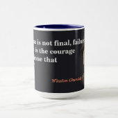 Mug Citation De Winston Churchill Sur Le Courage (Centre)