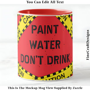 Mug Citation d'eau de peinture drôle pour les artistes