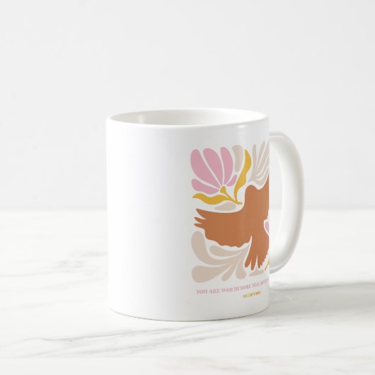 Mug Citation d'écriture Neutre Boho Christian JW Art (Devant droit)