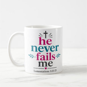 Mug Citation d'encouragement biblique Il Ne Me Fait Ja