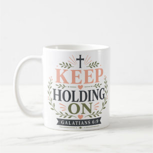 Mug Citation d'encouragement chrétien : Continuez à te