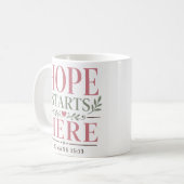 Mug Citation d'encouragement chrétien L'espérance comm (Devant gauche)