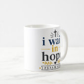 Mug Citation d'encouragement de l'Écriture J'attends d (Devant droit)