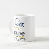 Mug Citation d'encouragement de l'Écriture J'attends d (Devant gauche)